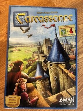 Carcassonne Board‎ Game Z-Man Games 2014 Edition with The River & The Abbot New